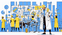 人材育成と社員研修のビジネスコンセプト｜学び成長するビジネスパーソンのイラスト素材 | 9790779-17402