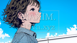 ぼんやり空を見上げている若い女性｜9810634-13979