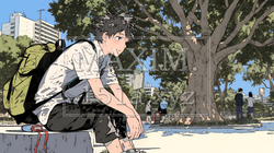 学校でいじめられていじけている男子生徒