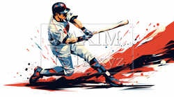 野球選手の打撃の瞬間 | 9885940-18864