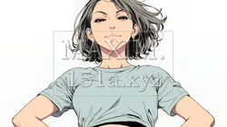 得意げな表情を浮かべている若い女性｜9906548-15948