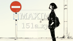Noという意思表示：進入禁止マークと無表情な女性で表現（シンプルな色使い）