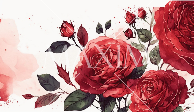 バラの花の水彩画