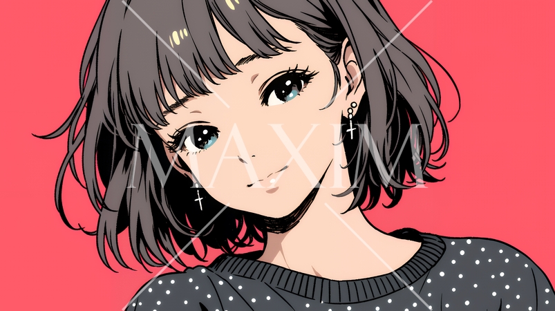 苦笑いをしている女性（気まずさ、困惑、自嘲、内なる葛藤を抱えて）