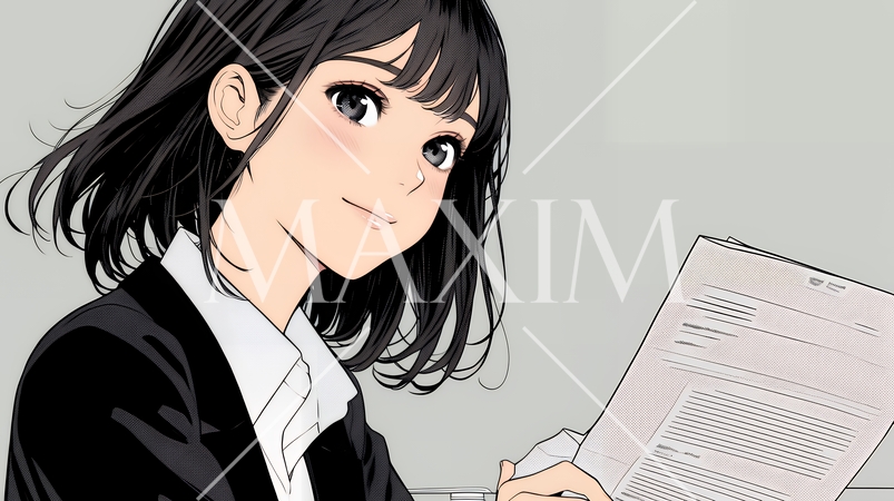 書類を確認するビジネスウーマン