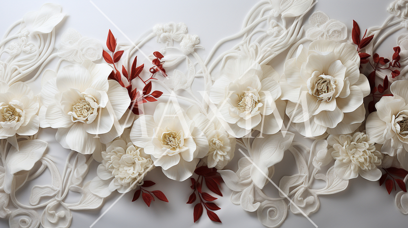 白いレース織り布の背景画像