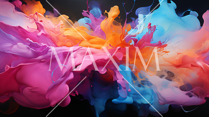 ネオンカラーの抽象的背景イメージ