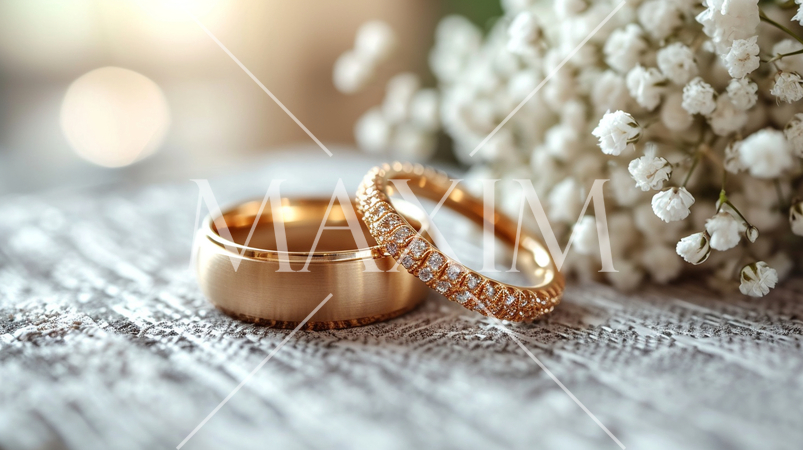 結婚式をイメージした白基調の背景画像