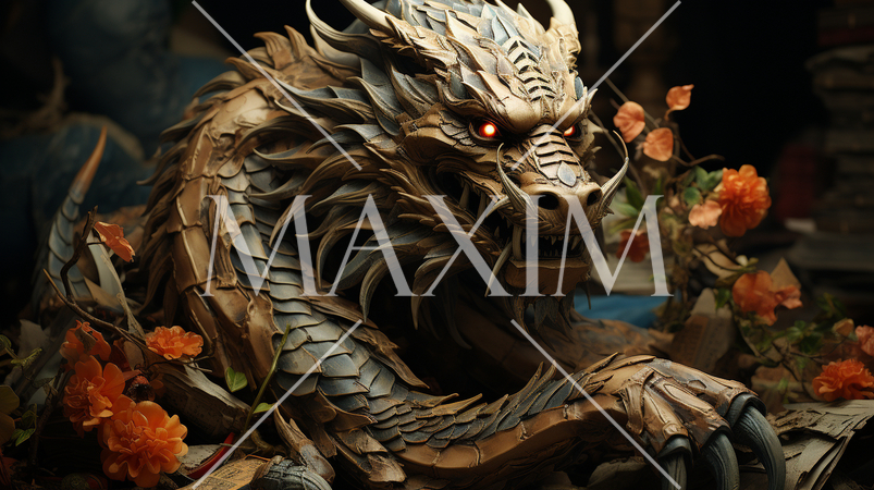 龍のロボット風のイラスト