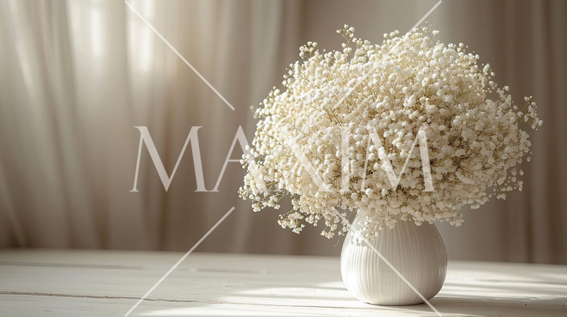 結婚式をイメージした白基調の背景画像