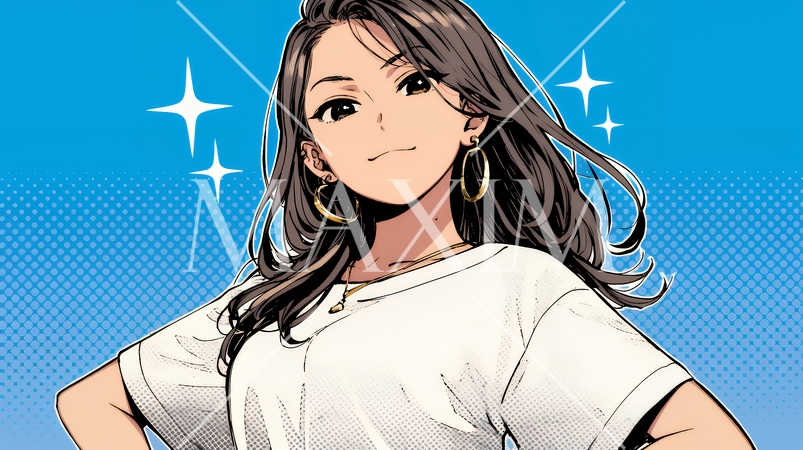 得意げな表情を浮かべている若い女性