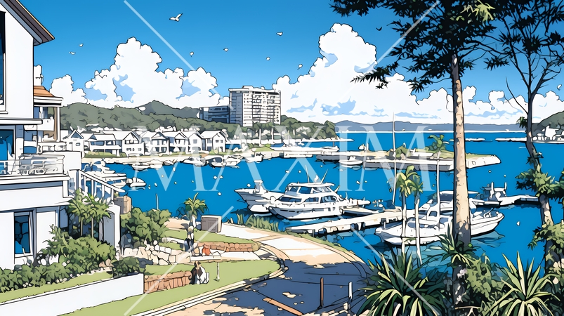 沖縄のヨットハーバー