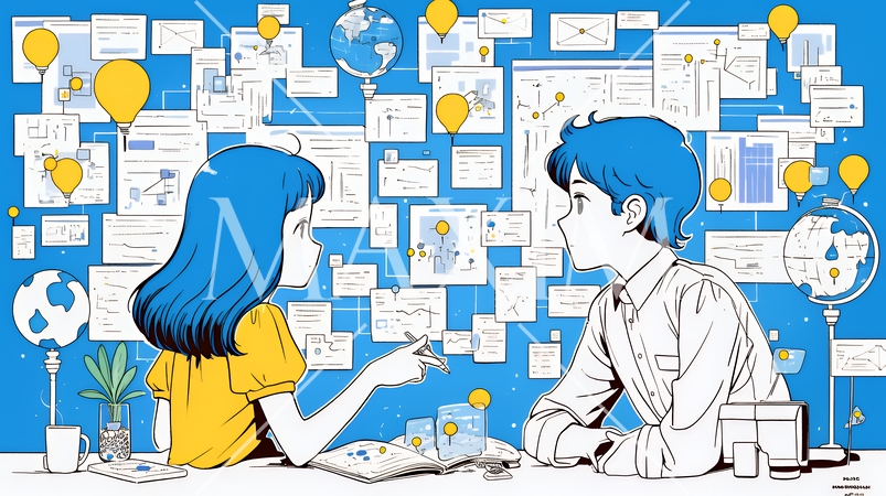 DX・AI・クラウドで進むデジタルトランスフォーメーション｜データネットワークのビジネスコンセプト