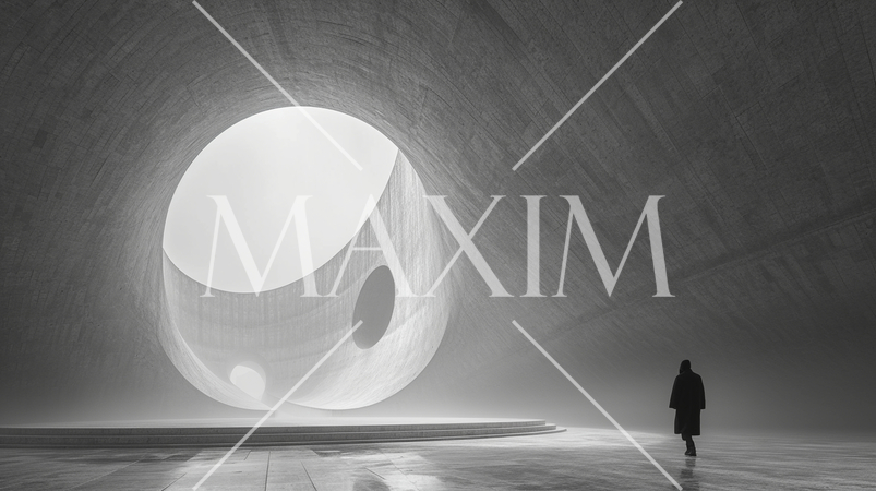 「永遠：eternity」をテーマにしたミニマリズムなイメージ