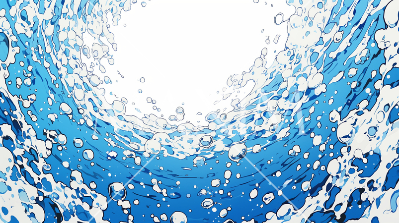 海の中から見た青い空