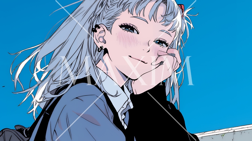 笑顔一杯の若い女性