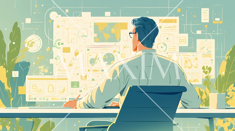 マーケティングデータなどの計量分析を行っているビジネスパーソン