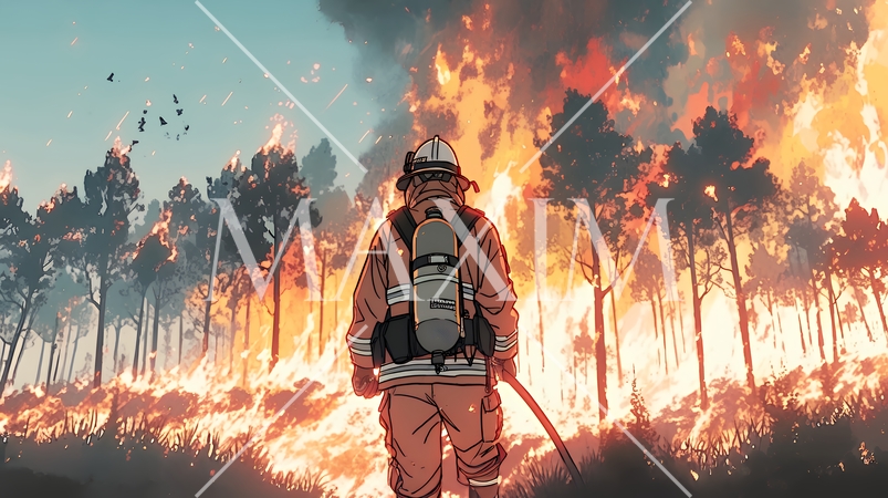 大規模な山林火災（大きな山火事）