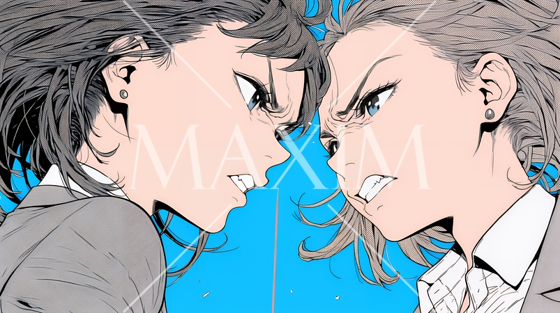 オフィスで言い争いをしているビジネスパーソン