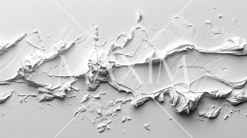 白地に白い油絵の具を盛り付けた背景イメージ