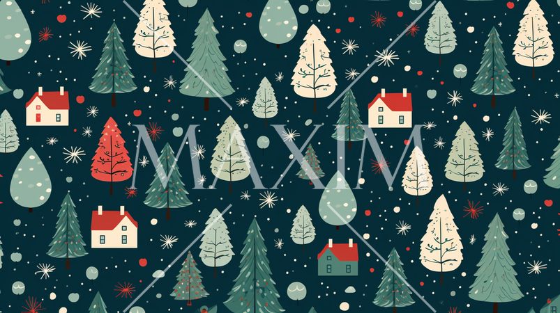 クリスマス関連の連続絵柄の背景図案