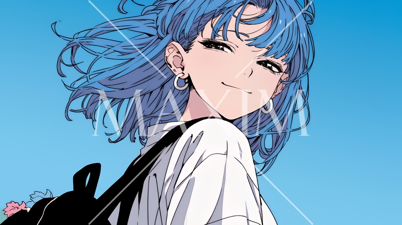 笑顔一杯の若い女性