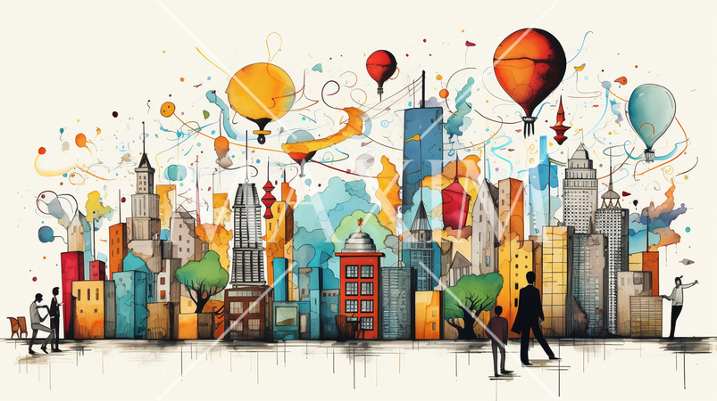 ビジネスシーンの手書き風表現