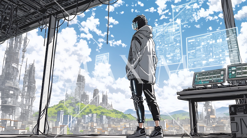 ビッグデータとAI：データ解析による洞察とデータセンターの役割のイメージ