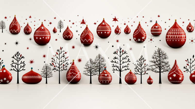 クリスマスオーナメントの連続パターン