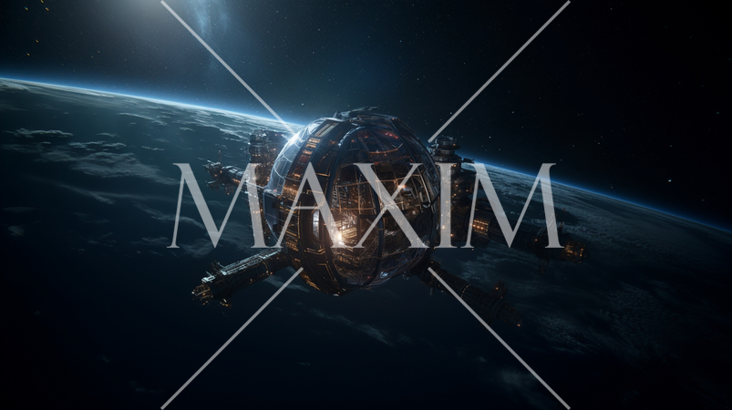 地球を周回する人工衛星（想像）