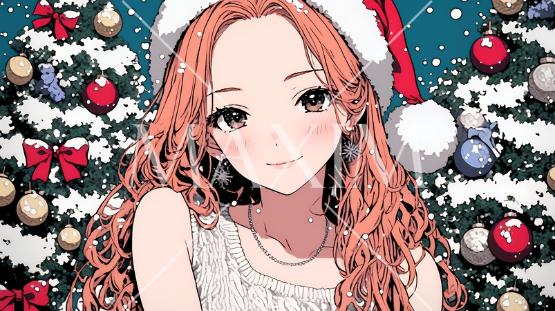 女性のサンタクロース（サンタのコスプレイヤー）