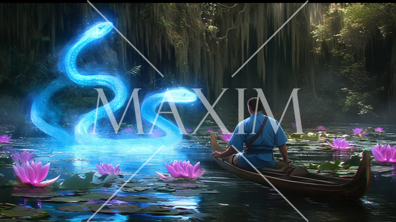 沼地で蛇の神様にお参りに来た男性