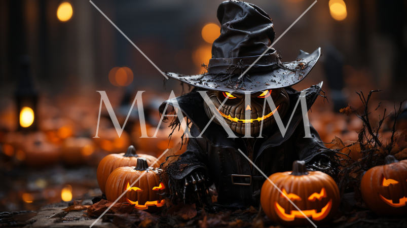 ハッピー・ハロウィンの絵：ちょっと怖いムードの精緻CG