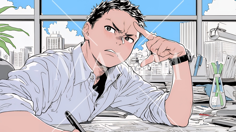 ミスした部下を叱責している上司