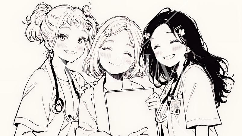 メディカルスタッフ：医療連携（シンプルな色使い）