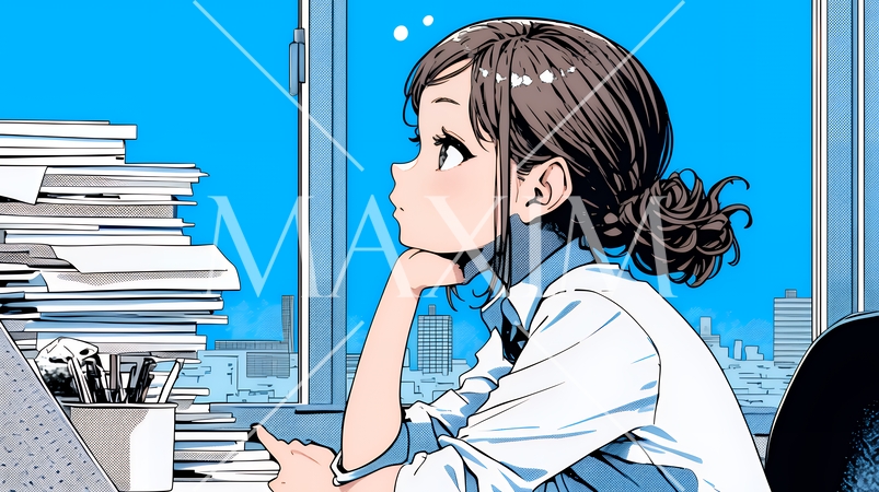 迷いに囚われ、決断できないビジネスウーマン