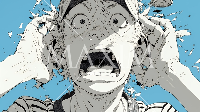 想定外のことを目にして驚いている様子