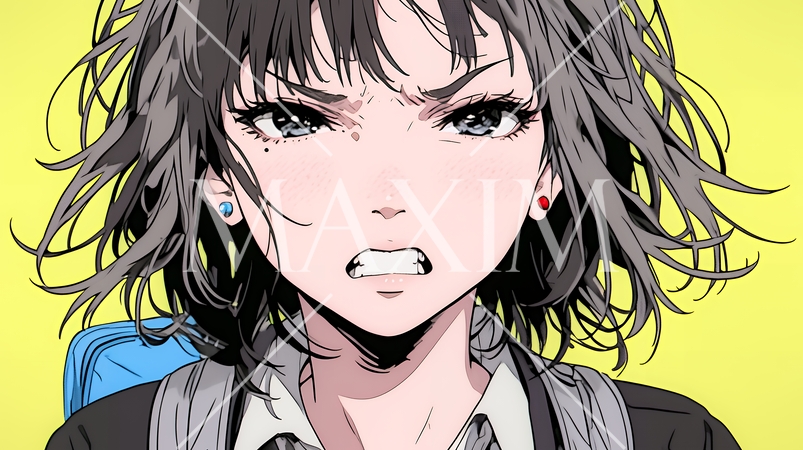 「バカ言ってんじゃないよ」と激怒している女子高生