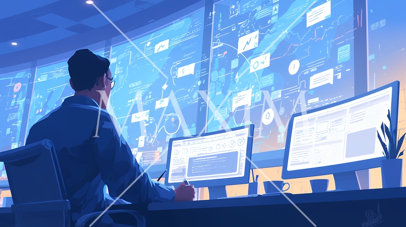 マーケティングデータなどの計量分析を行っているビジネスパーソン