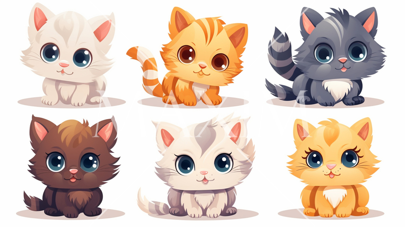 色々な猫のイラストのプリファレンスシート