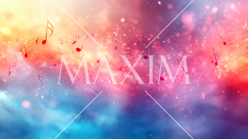 音符など音楽記号をテーマにした背景画像