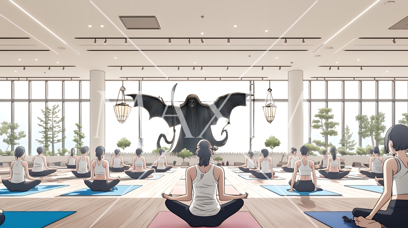 あやしい新興宗教の修行・礼拝場面