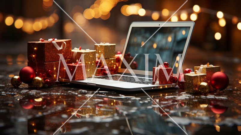 クリスマスセールのイメージに使える実写風イラスト