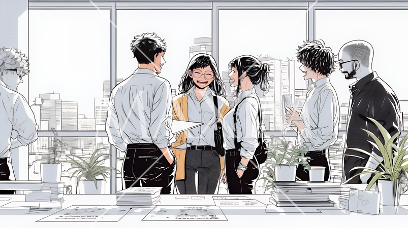 オフィスへの集合命令を受けたビジネスパーソンたち