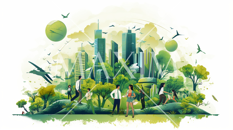 SDGs：企業活動としての環境と持続可能性：持続可能なビジネスプラクティス、環境保護活動。