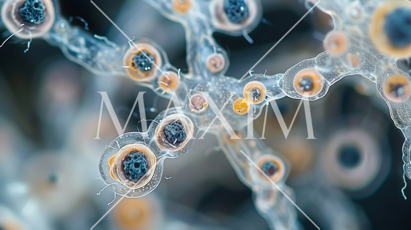 火星とかにいそうな架空の微生物の顕微鏡画像