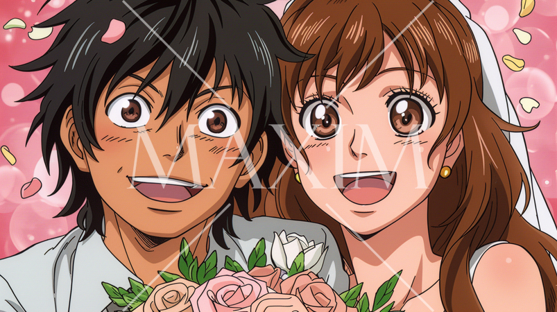 新郎新婦のツーショットポートレート