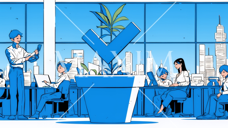 上昇グラフで会社の成長を表すビジネスチーム｜企業発展と成功のビジネスコンセプト