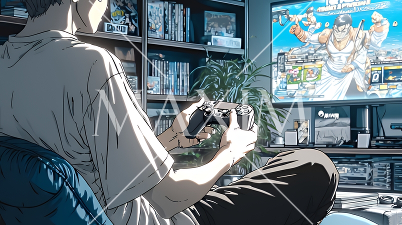 ゲームに集中する男性の手元｜コントローラーを握る若い男性のライフスタイルイメージ