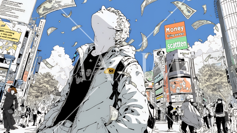 東京に空からお金が降ってきた